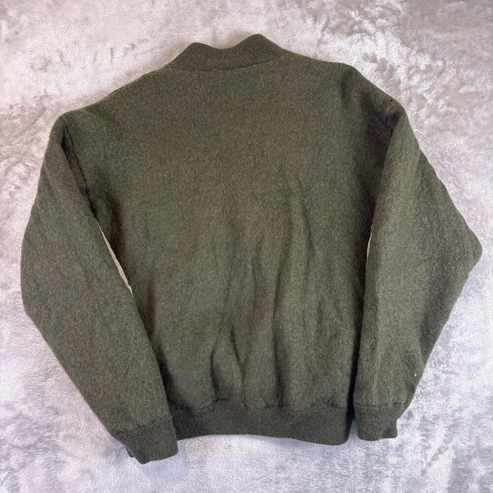 Cabela’s WindShear Wool Sweater Men’s XL (measures size small) Green Full Zip - Picture 2 of 8